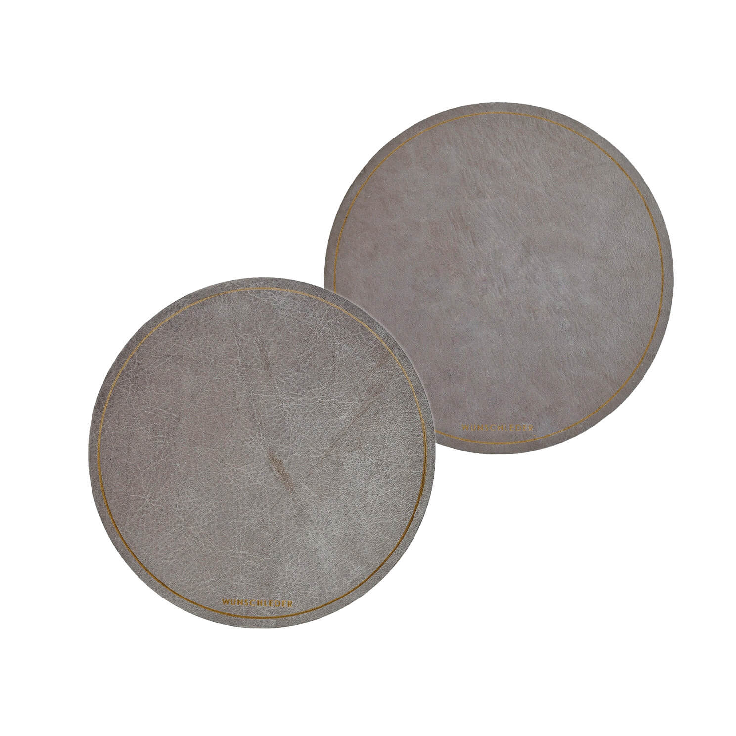 Glasuntersetzer rund, Ø10 oder 15 cm, vintage Leder – Wunschleder